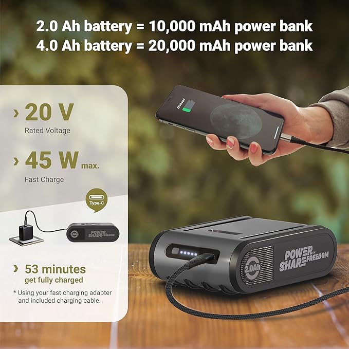 EXIT Fire'n'Go Portable Grill Smoker & EXIT Tire Inflator Portable Air Compressor with Power Share Freedom Battery