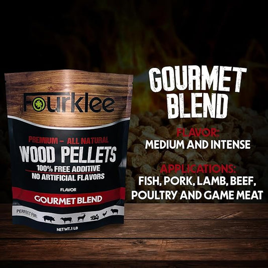 Pellets for Smoker Grill - Wood Pellets for Smoker - Smoker Pellets - Grill Pellets - Wood Pellets - pellets -6Pack 1Lb Each.