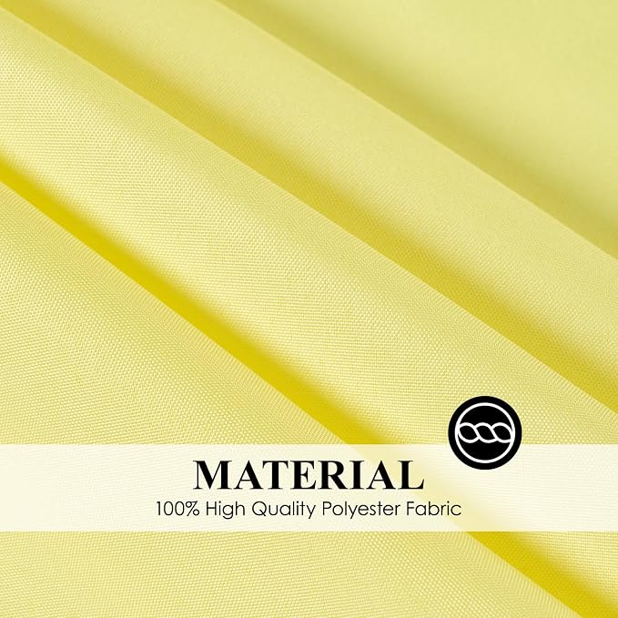 6 Pack Yellow Round Tablecloths 108 Inch for Dining Tables | Washable Decorative Linen Polyester Table Cover for Banquets Buffets Parties and Weddings