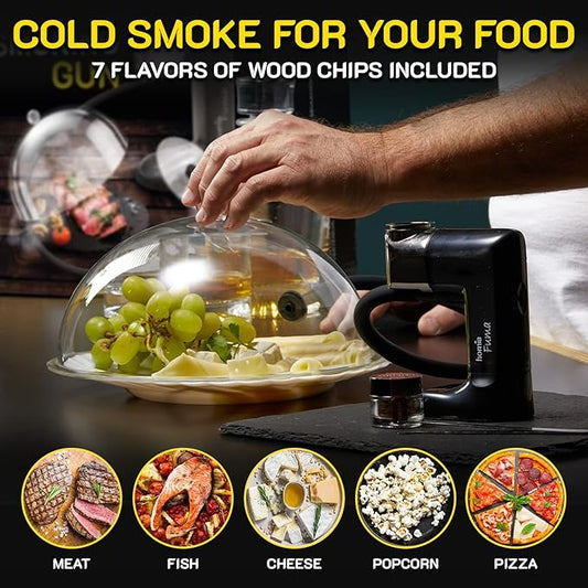 Cocktail Smoker Kit - Whiskey Smoker Kit - Smoke Infuser - Extended Kit, 14 PCS, Smoker Machine with Accessories and Wood Chips - Indoor Smoker - Gift for Men