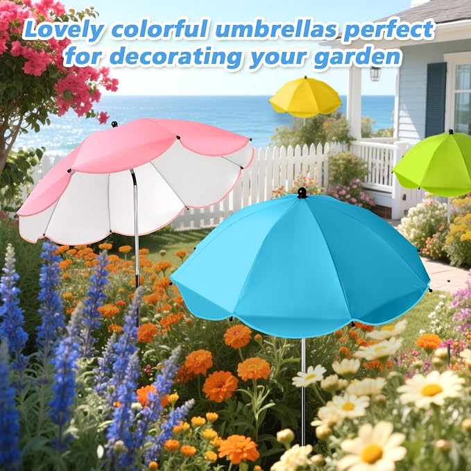 4/6 Pcs Plant Umbrellas for Outdoor Plants, Potted Garden Bedst Umbrella Shade with Adjustable Angle to Defend Plants from Direct Sunlight