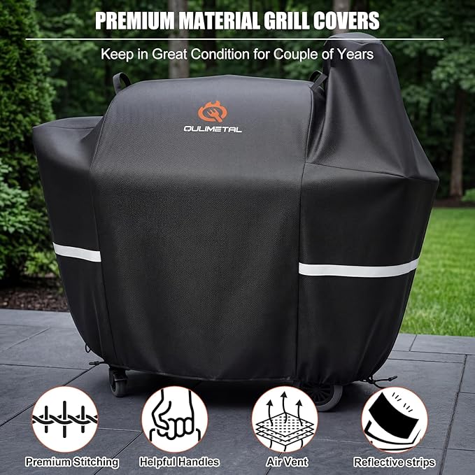 Grill Cover for Pit Boss 820/850-600D Heavy Duty & Waterproof Wood Pellet Smoker Cover for Z Grill 700,820 Deluxe,820D,820FB,Sportsman 820 Series Wood Pellet Grills