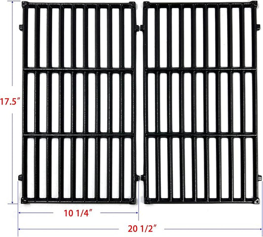 DC131 17.5" 7637 Cast Iron Grill Grates Replacement for Weber Spirit 200 Series, Spirit E-210 S-210, Spirit II 210 Series (2017 and Newer) Gas Grills (with Front-Mounted Control Panels)