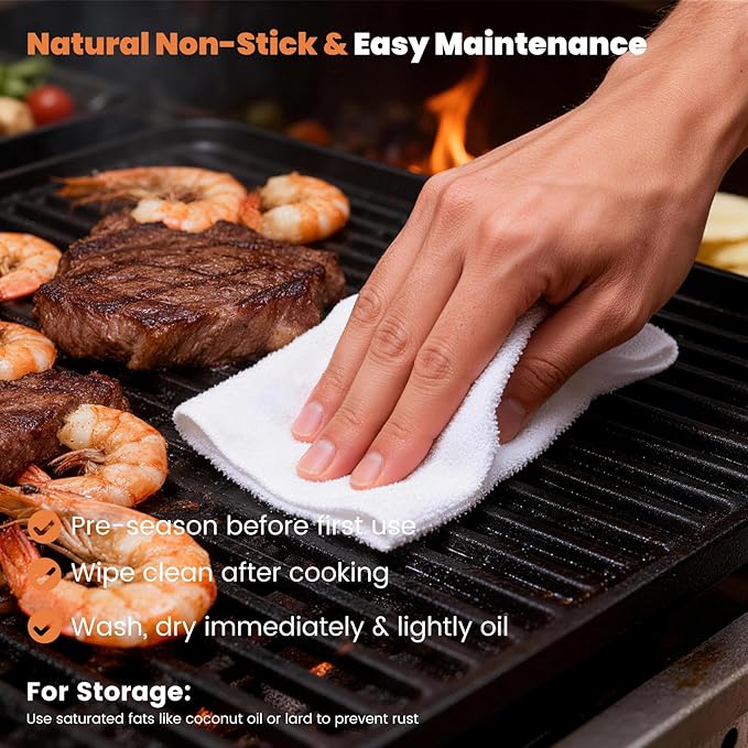 17.5"x11.9" Porcelain-Enameled Cast Iron Grill Grates - Replacement for Weber 7638/7639 | Fits Spirit 300/ Spirit II 300, E/S-310/320/330, Genesis Silver/Gold B/C, 1000-3500