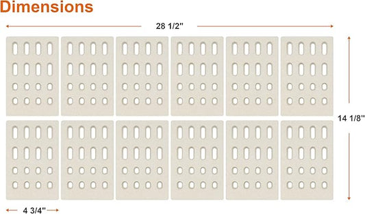 12-Pack Ceramic Flame Tamer for Grand Turbo Grills, Ceramic Briquettes Replacement Parts for Grand Turbo Grand Hall, Barbeques Galore Grand Turbo, Members Mark, Ceramic BBQ Bricks