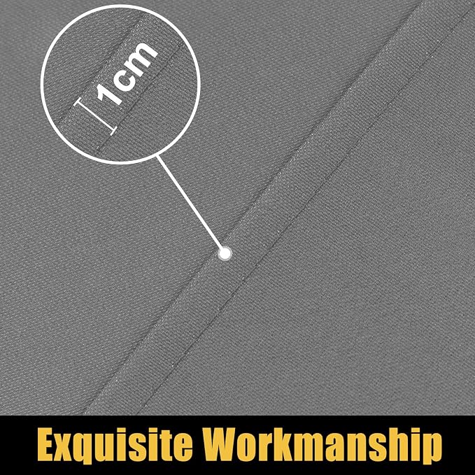 Smiry Rectangle Picnic Table Cloth, Waterproof Elastic Fitted Tablecloths for 8 Foot Tables, Washable Polyester Table Cover for Camping, Indoor and Outdoor (Grey, 36"x96")