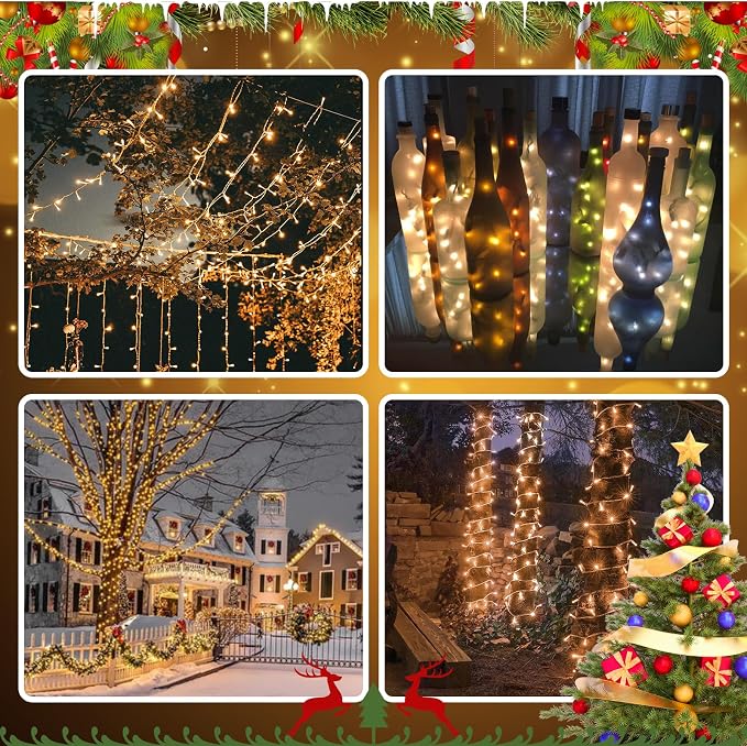 Heyworld Slow Twinkle Christmas Lights, 100 LED 27ft UL Certified Soft String Lights, 5mm Waterproof Fairy Glow for Indoor/Outdoor Christmas, Wedding, Garden Decor
