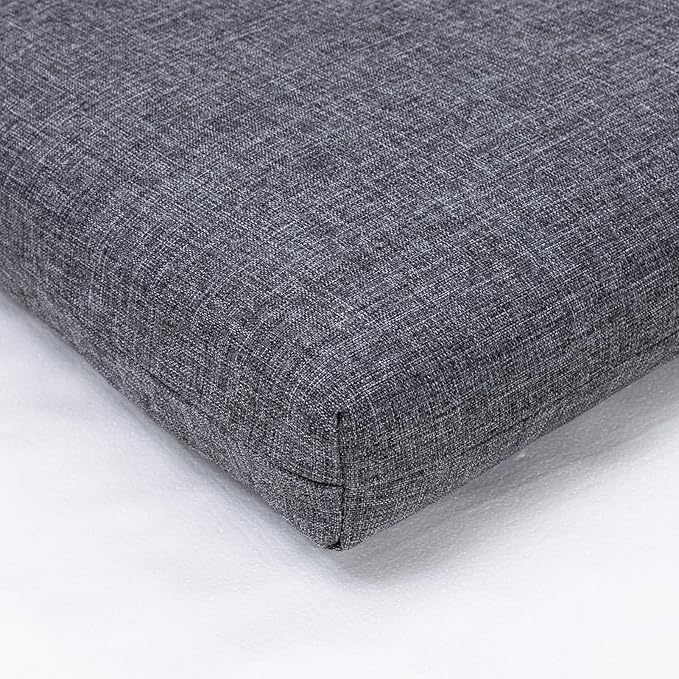 QILLOWAY Outdoor Chaise Lounge Cushion,All Weather High-Density Foam Recliner Chairs Replacement Cushions,Charcoal Grey,Black.