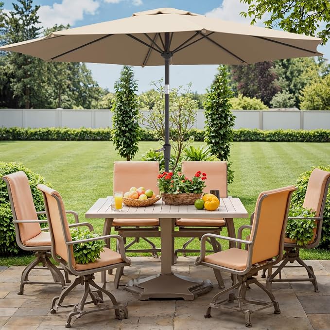 Outdoor Patio Umbrella, 8 Ribs Market Table Umbrella