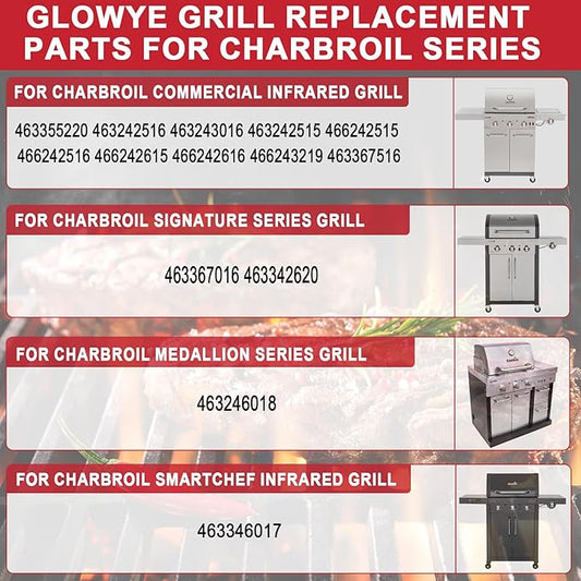 Grill Emitter Plates for Charbroil TRU-Infrared 463355220 463242516 463243016 463367016 463246018 463346017 Gas Grill, 17" Emitter Grates Replacement for Charbroil G466-2400-W1