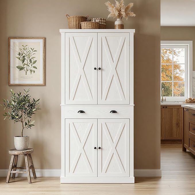 IRONCK Storage Cabinet with Drawers and Doors for Living Room and Entryway | Open Shelves, Adjustable shelves, Organized essentials