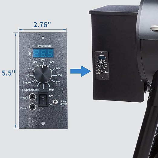 Replacement for Traeger Digital Pro Controller, Compatible with Traeger Wood Pellet Grills, with Waterproof Meat Temperure Probe 2pc and 7" RTD Temperature Sensor…