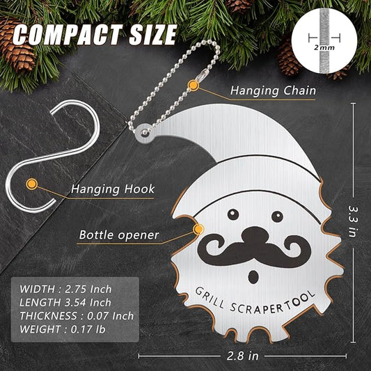 Christmas Stocking Stuffers for Husband Men Grill Brush and Scraper Bristle Free,BBQ Accessories Grill Brush for Outdoor Grill,Kitchen Gadgets Cleaner Small Gift Ideas