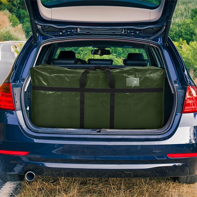 4 Pcs 66 Gallon Extra Large Moving Bags Heavy Duty Storage Bag with Strong Zipper Handle Foldable XXL Jumbo Storage Tote Packing Moving Box for College Dorm Travel Cloth Duffle (4 Colors)