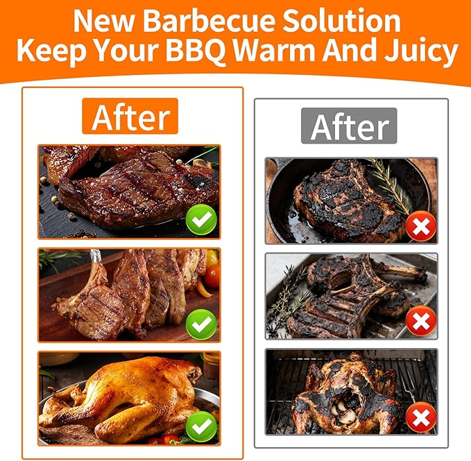 BBQ Blanket for Resting Meat -Meat Resting Bag with 5-Layer Thermal Retention, Large Capacity Brisket Warmer for Smoker, Turkey & Pork Shoulder, Reusable Grilling Accessories & Gifts for Men