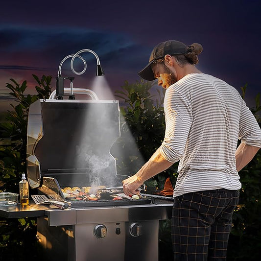 BBQ Grill Lights Magnetic Base Super-Bright LED Lights-360 Degree Flexible Gooseneck, Weather Resistant, Task Lighting Barbecue Grilling Gifts for Men Dad Husband (Black, 1 Pack)