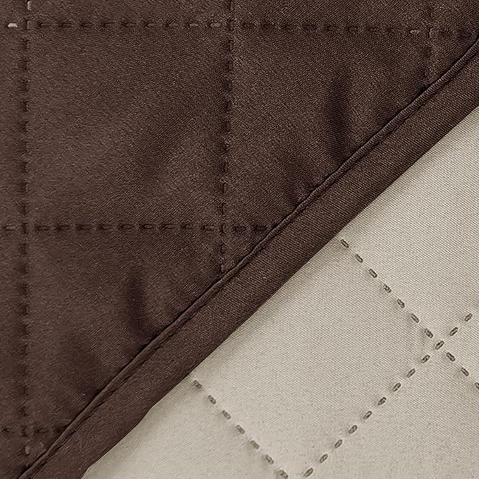 Reversible Recliner Chair Covers, 23" Chair, Chocolate/Beige | Chair Covers for Living Room with Elastic Straps, Water Repellent, Chair Protectors Covers for Dogs