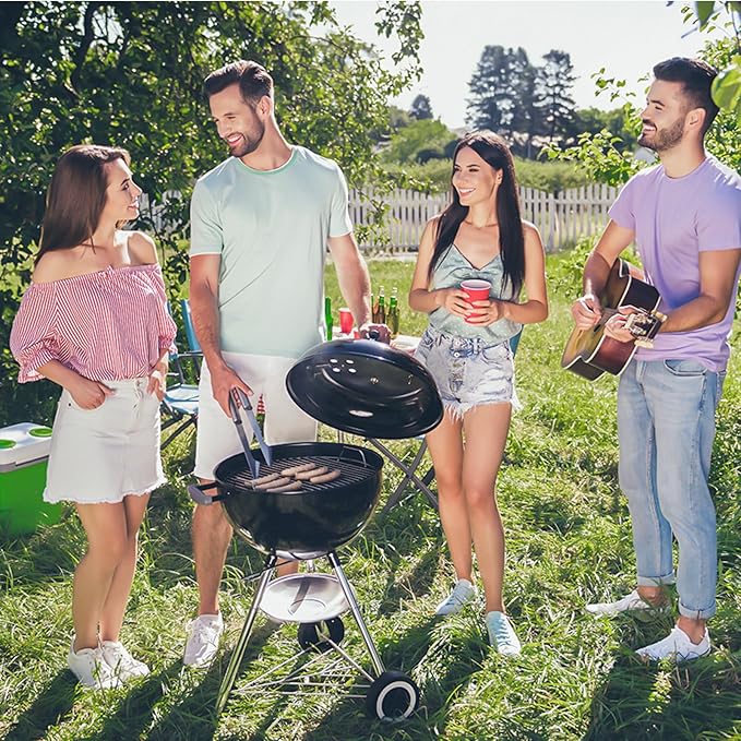 SHINESTAR Grill Grate for 22" Weber Charcoal Grills, Kettle, Performer, Master-Touch, Upgraded 8835 Gourmet BBQ System Hinged Cooking Grate, 21.5x21.5 Inch