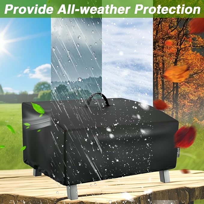 EVRBUL Portable Grill Cover Fit for Cuisinart CGG-306 2 Burner Gas Grill, 420D Tabletop Grill Cover Fit for Pit Boss 10697 75275 Fit for Royal Gourmet GT1001, 25" L x 19" W x 15" H