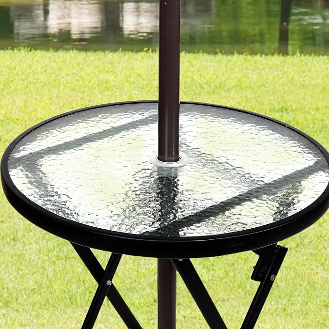 SUQ I OME Parasol Umbrella Hole Ring Plug and Cap Set, for Parasol Umbrella Table Hole Cover Insert