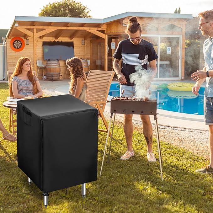 Outdoor Prep Table Cover, 31 inch Waterproof Patio Serve Prep Storage Cart Cover, Outdoor Rectangle Furniture Cover - 31 X 21 X 30 Inch