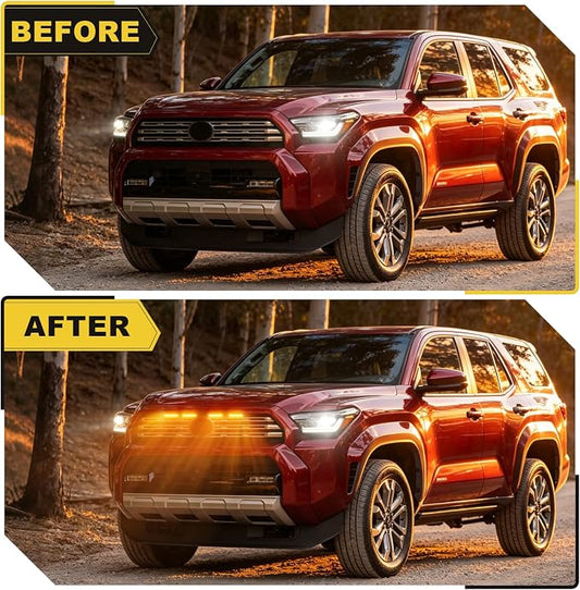 Amber Led Grills Light for 6th gen Toyota 4Runner Limited 2025 | 2027 2026 Grille Grill Lights Accessories