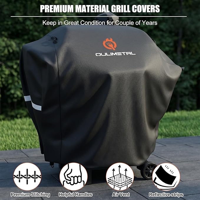 Pellet Grill Cover for Camp Chef 24 Series - DLX 24 Premium Smoker Cover Waterproof & 600D Heavy Duty for Camp Chef Woodwind 24,Woodwind Pro 24,PG24,PG24WWSB,SmokePro SG24