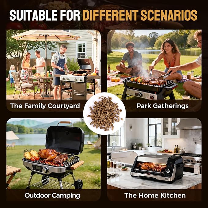 Harmos 4 Wood Pellets: Premium Hardwood pellets for SEA Tropical BBQ/Smokers, 2 Sealed Packs