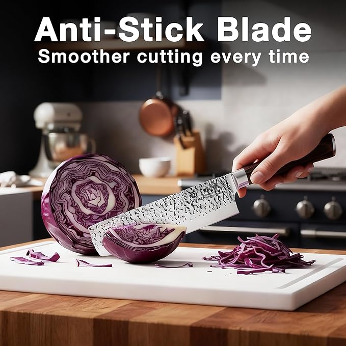 imarku Nakiri Knife,7 Inch High Carbon Stainless Steel Japanese Chef Knife,Razor Sharp Chopping Vegetable and Meat Cleaver Kitchen Knife with Ergonomic Handle,Fathers Day