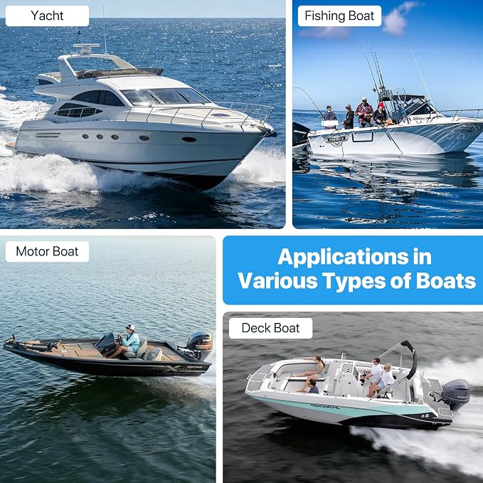 Marine Deck Storage Box with Latch, Thickened ABS Boat Embedded Storage Box, 180° Deck Hatch Lid Opening & 270° Rotating Latch, Marine Boat Tool Box for Bass, Pontoon, Center Console, Yacht, Car, Home