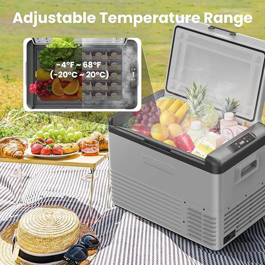 Alpicool Car Refrigerator 12 Volt Portable Car Fridge 39 Quart(37 L Electric Cooler with AC/DC,Single Zone Car Refrigerator Freezer for Truck Van RV Camper SUV, Camping Boat Travel,-4~68°F(CL40