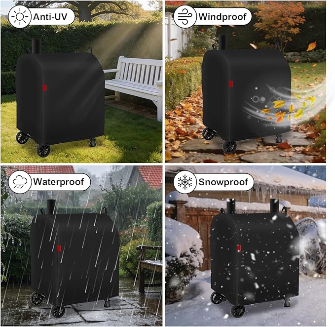 Outdoor Grill Cover Fits Royal Gourmet CD1824ET Charcoal Grill, Waterproof 600D Heavy Duty Barrel Grill Cover, Fade Resistant & Rip-Proof BBQ Grill Covers for CD Series.