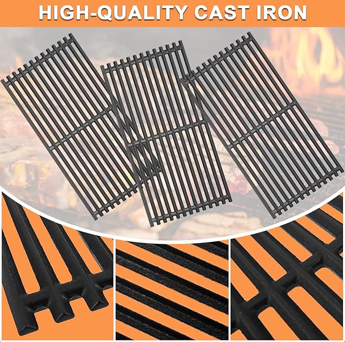 G541-0016-W2 Infrared Grates for Charbroil Grill Replacement Parts Charbroil Tru-Infrared 4-Burner 463255020 463257520 466242716 463242715 463242716 463276016 466242715 G541-0016-W1 17 X 9.5"Cast Iron