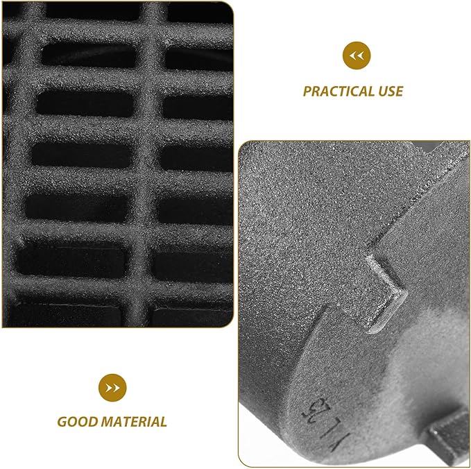 BESPORTBLE Cast Iron Charcoal Grill Stove Large Portable Barbecue Charcoal Burner with Handle and Inner Grate for Outdoor Camping Backyard Bbq Cooking