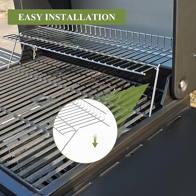 Utheer Stainless Steel Warming Rack Replacement for Dyna-Glo Gas Grills, Fits DGH353CRP & DGF350CSP, Upper BBQ Warming Grate, Extra Cooking Space (23.2" x 7.2")