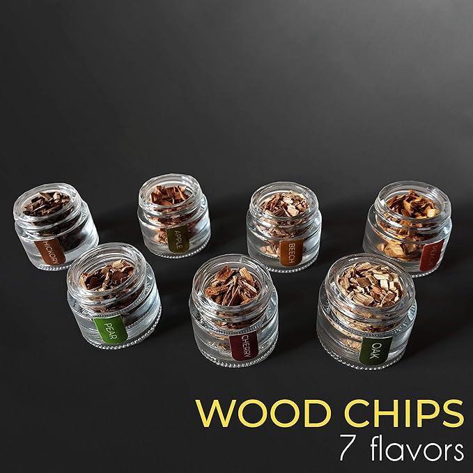 Cocktail Smoker Kit - Whiskey Smoker Kit - Smoke Infuser - Universal Kit, 14 PCS, Smoker Machine with Accessories and Wood Chips - Indoor Smoker - Gift for Men