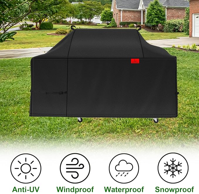 Grill Cover Fits Traeger Timberline XL Wood Pellet Grill (TBB01RLG),Outdoor Full-Length Heavy Duty Waterproof 600D BBQ Cover, Compared to Traeger BAC639 & BAC603 77" D x 29" W x 47" H