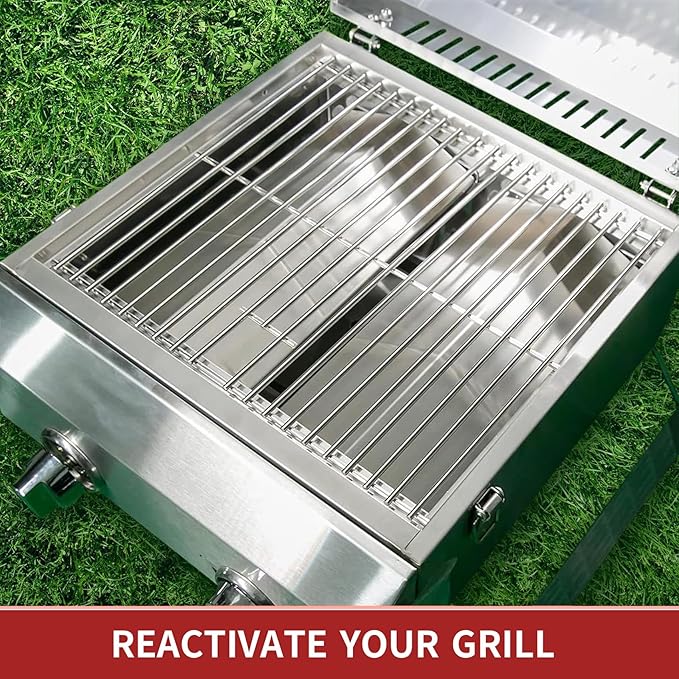 Grill Replacement Parts for Cuinart CGG-306, Nexgrill 820-0033 820-0015 820-0007,820-0007G, Megamaster 820-0033M, 820-0007B, Flame Tamer 306-20133 306-20087 820-0033-05, 2 Pack Heat Plate Shied