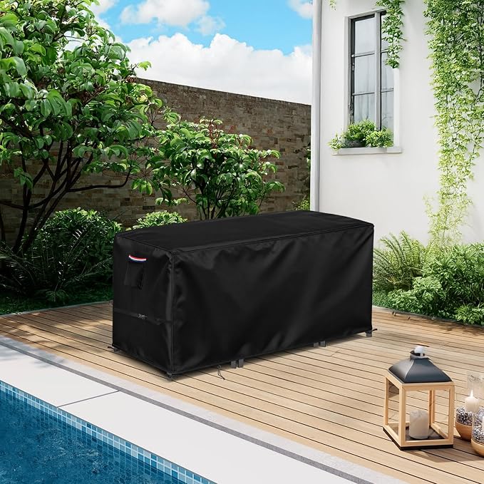 TheElves Patio Table Cover 76"Lx29"Wx36"H for Domi Outdoor Bar Table | Waterproof Dustproof Weather Protection Outdoor Table Cover for Prep Table, Side Table, Grill Cart, Bar Cabinet, Dining Table
