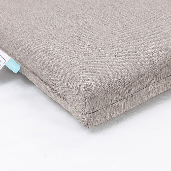 QILLOWAY Outdoor Chaise Lounge Cushion,All Weather High-Density Foam Recliner Chairs Replacement Cushions,Tan,Gray.