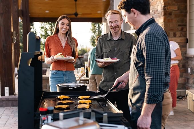 Camp Chef Gridiron Pro- 36" Outdoor Griddle Grill with Side Burner, Flamethrower Ignition & Hinged Lid - Premium 36" Flat Top Grill for Outdoor Cooking