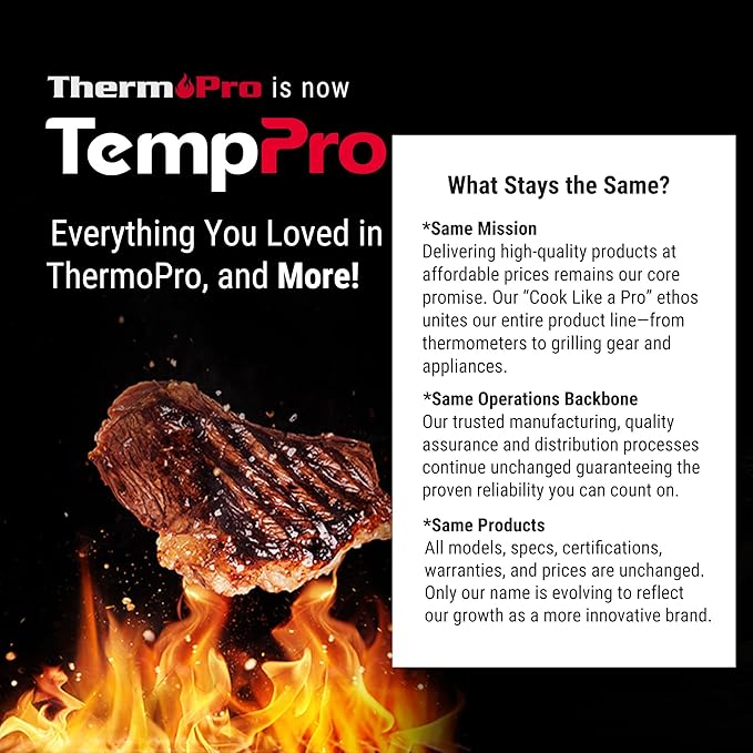 TempPro TempScan Infrared Thermometer Gun with 2 Laser for Pizza Oven Grill | 16:1 D:S Ratio Temperature Gun for Cooking HVAC Engine, Laser Thermometer Gun with Adjustable Emissivity Temp Gun -58℉-1022℉