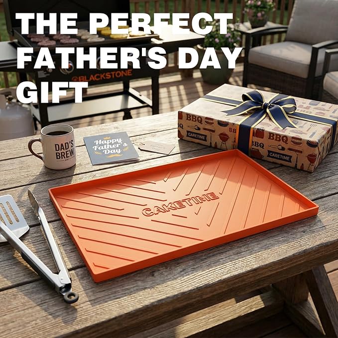 Caketime Silicone Mat for Blackstone 28" Griddle Accessories Grill Top Cover Protector Shield Camping Baking Kitchen Parrilla Para Asar Carne Gear Patio Park Garden Outside All Year Round Must Have