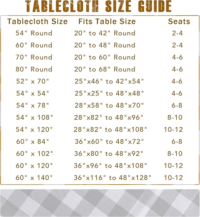 sancua Checkered Vinyl Square Tablecloth Table Cloth, 54x54 Inch | 100% Waterproof Oil Proof Spill Proof PVC Table Cloth, Wipe Clean Cover for Dining Tables, Buffet Parties, Black and White