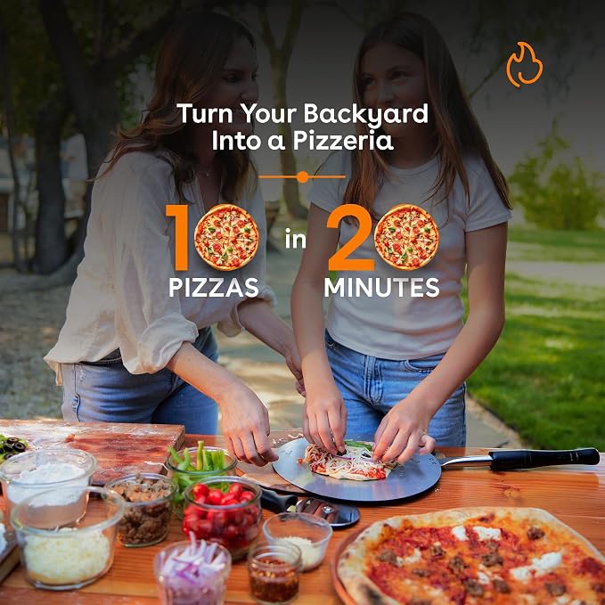 Stoke 13 Inch Outdoor Pizza Oven – Wood Pellet Portable Pizza Oven for Backyard, Camping, or Tailgating – Stainless Steel Multi-Fuel Oven with Pizza Stone & Accessories