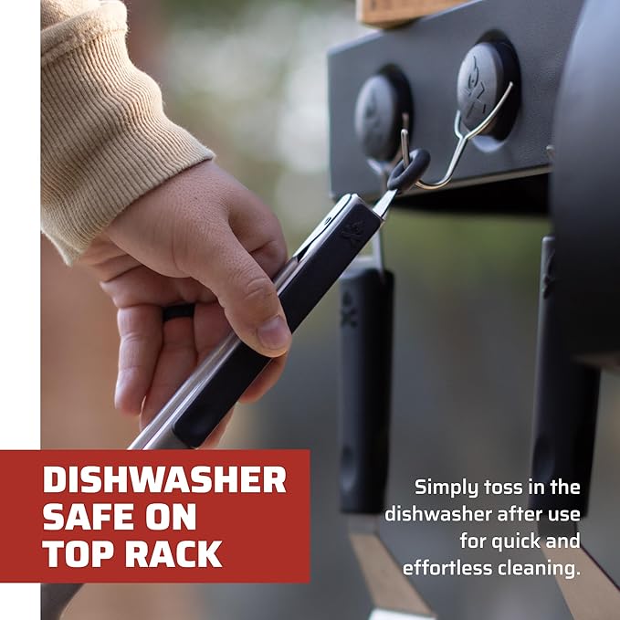 Camp Chef Griddle Essentials Kit - Flat-Top Griddle Accessories Include 2 Grill Spatulas, Grilling Tongs, Grill Scraper, 2 Squeeze Bottles & Magnetic Bottle Holder
