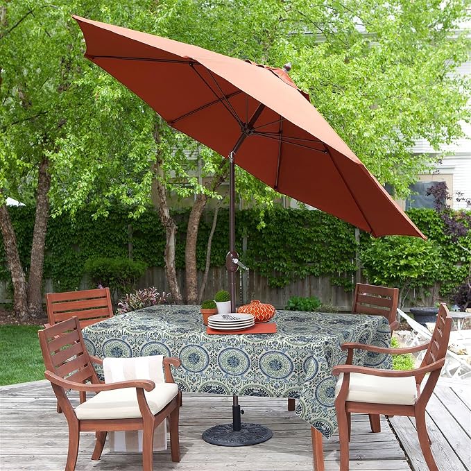 LVTXIII Rectangle Outdoor Tablecloth with Umbrella Hole and Zipper, Water-Repellent 60 x 84 Inch Patio Table Cover for Picnic, Garden, Backyard Dining, Coastal Medallion