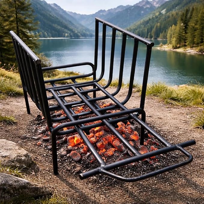 Argentine Iron Grill asado brasero parrilla. Premium Brasero. Brazier (Iron). Movable Brazier (12 x 8 inches)
