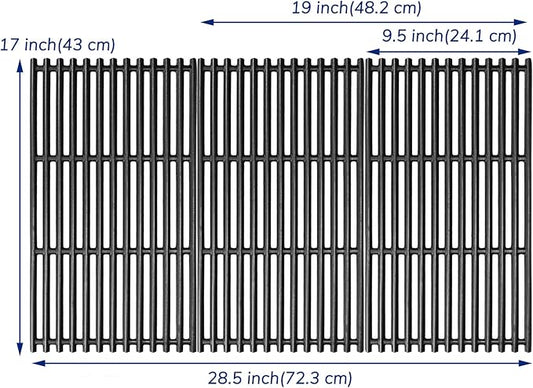 Utheer 17 inch Cast Iron Cooking Grate for Charbroil Tru Infrared 463255020 463242716 463242715 463276016 466242715 466242815 463257520, Replacement Grill Parts for Nexgrill 720-0882A