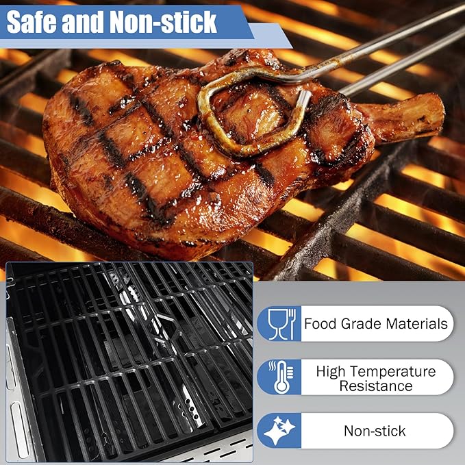 Criditpid Grill Replacement Parts for Charbroil Advantage 6 Burner 463240115, Grill Grates, Heat Plates, Burners, Carryover Tubes and Igniters for Char-Broil Advantage Grill Parts